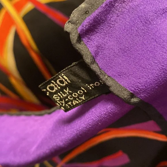 Vintage Pancaldi Silk Scarf Made in Italy - Picture 5 of 5